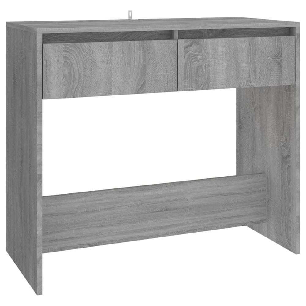 Vidaxl Konzolový stolík sivý dub sonoma 89x41x76,5 cm drevotrieska